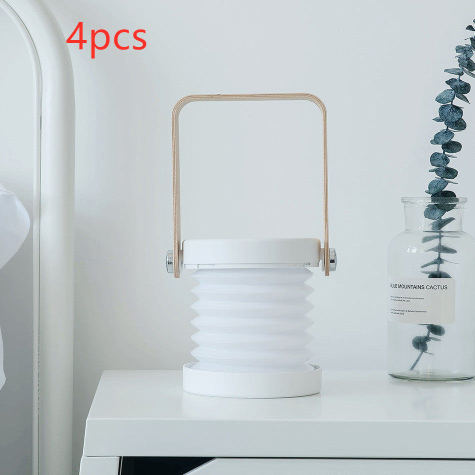 Foldable Touch Dimmable Reading LED Night Light Portable Lantern Lamp USB Rechargeable For Home Decor - KeMalls