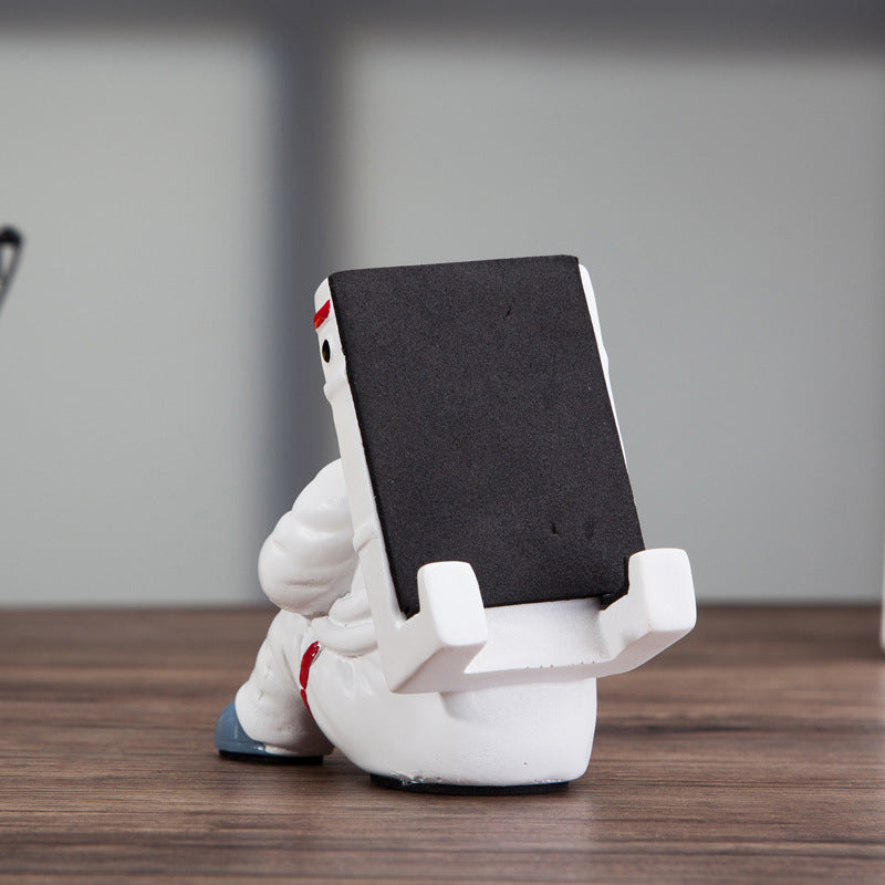 Simple Astronaut Mobile Phone Stand Student Desktop Holder Cute Spaceman Cell Phone Holder Creative Gift Small Desk Decoration - KeMalls