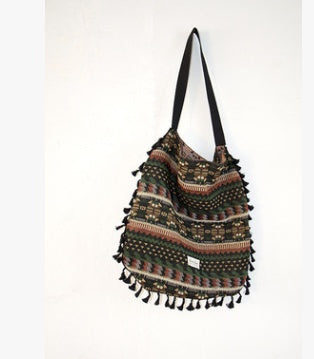 Geometric Tribal Tasselled Tote Bags - KeMalls