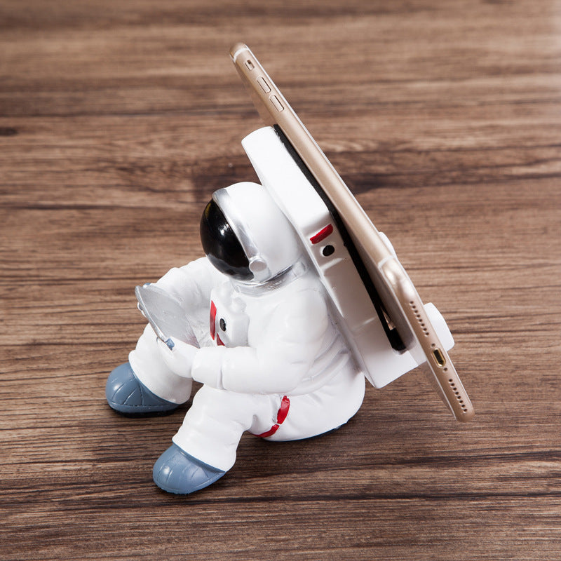 Simple Astronaut Mobile Phone Stand Student Desktop Holder Cute Spaceman Cell Phone Holder Creative Gift Small Desk Decoration - KeMalls