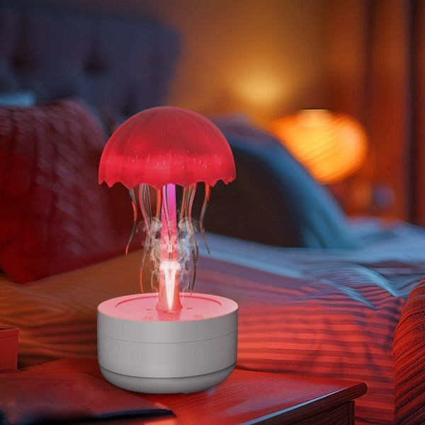 Jellyfish Humidifier Fragrance Diffuser Colorful Night Light Heavy Fog Essential Oil Diffuser Home Bedroom Office Air Humidifier - KeMalls