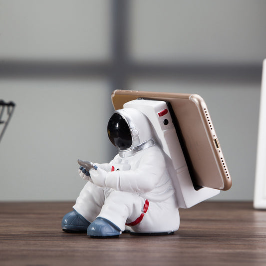 Simple Astronaut Mobile Phone Stand Student Desktop Holder Cute Spaceman Cell Phone Holder Creative Gift Small Desk Decoration - KeMalls