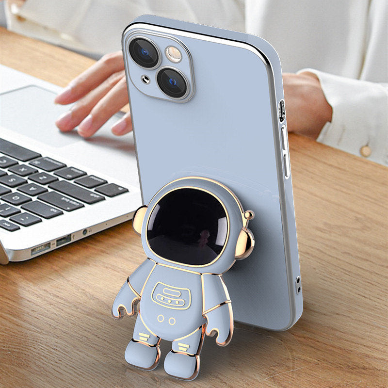 3D Astronaut Phone Case Anti-Drop Electroplating Bracket - KeMalls