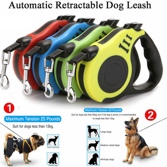 Automatic Retractable Dog Leash Pet Collar Automatic Walking Lead Free Leash - KeMalls