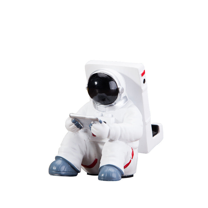 Simple Astronaut Mobile Phone Stand Student Desktop Holder Cute Spaceman Cell Phone Holder Creative Gift Small Desk Decoration - KeMalls