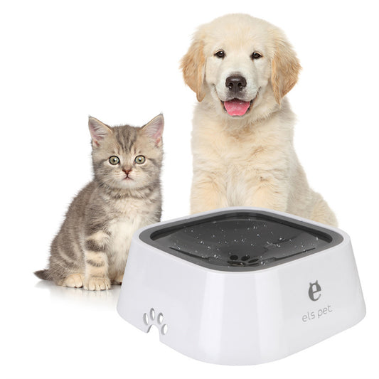 1.5L Cat Dog Water Bowl Carried Floating Bowl Anti-Overflow Slow Water Feeder Dispenser Pet Fountain ABS & PP Dog Supplies - KeMalls