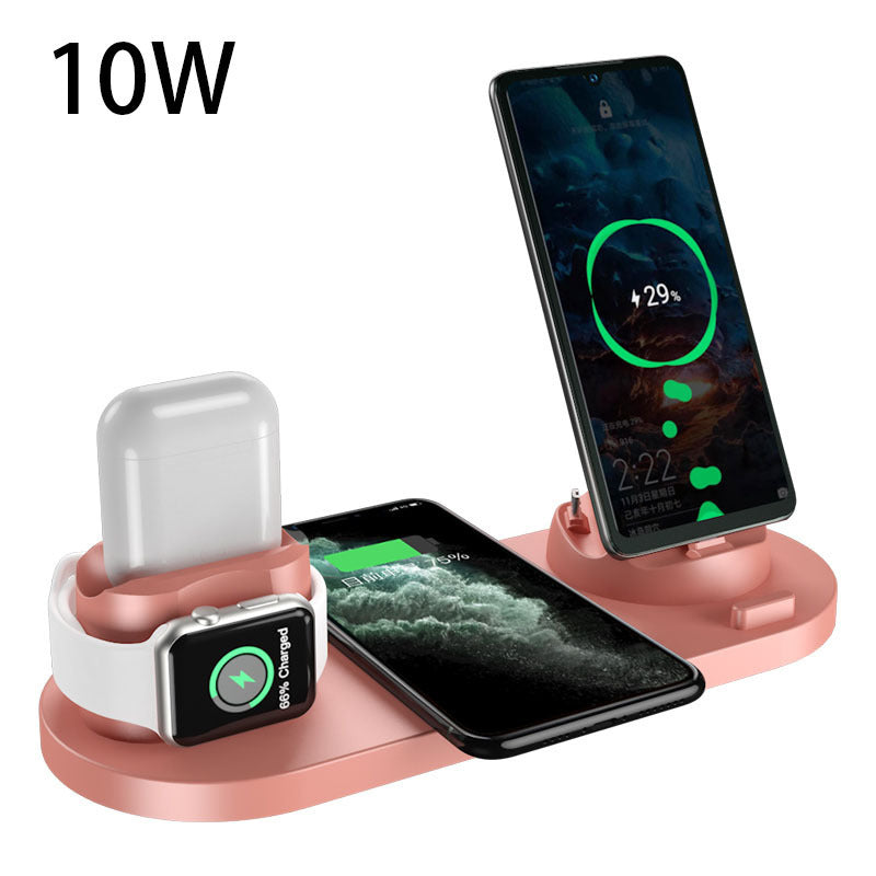 Wireless Charger For Iphone Fast Charger For Phone Fast Charging Pad For Phone Watch 6 In 1 Charging Dock Station