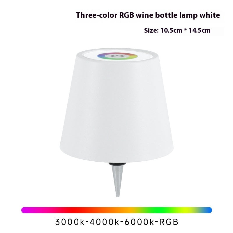 Plug-in Wine Bottle Lights Metal Wine Bottle Table Lamp Rechargeable - KeMalls