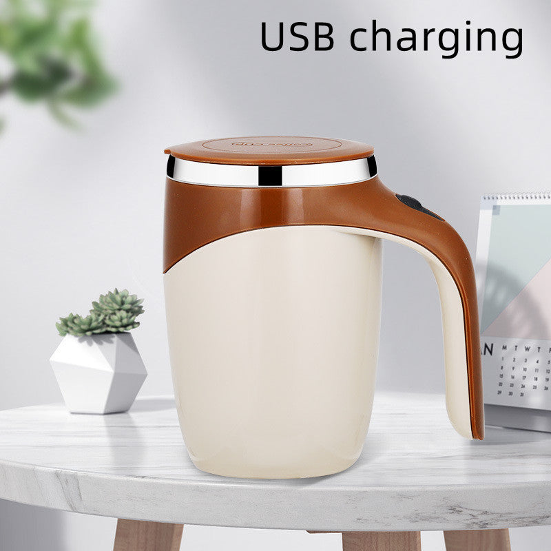 Rechargeable Model Automatic Stirring Cup Coffee Cup High Value Electric Stirring Cup Lazy Milkshake Rotating Magnetic Water Cup - KeMalls